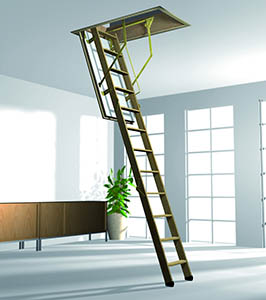 монтаж чердачной лестницы